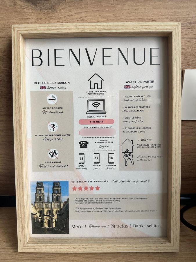 Magnifique Studio - Hypercentre Ancien Pieton Orleans - Wifi - Acces Autonome 외부 사진